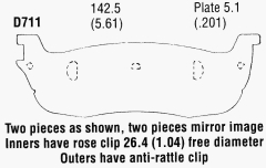 Bremsklötze Hinten - Brakepads Rear  Ford Tucks Diverse  03-10